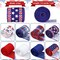 8 Rolls Patriotic Wired Edge Ribbon Set – 2.5" x 26 Yards Total, USA Flag Star Stripe & Burlap Fabric Ribbon for 4th of July, Wreaths, Gift Wrapping & DIY Crafts